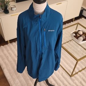 Patagonia Teal Lightweight Windbreaker Jacket - XL